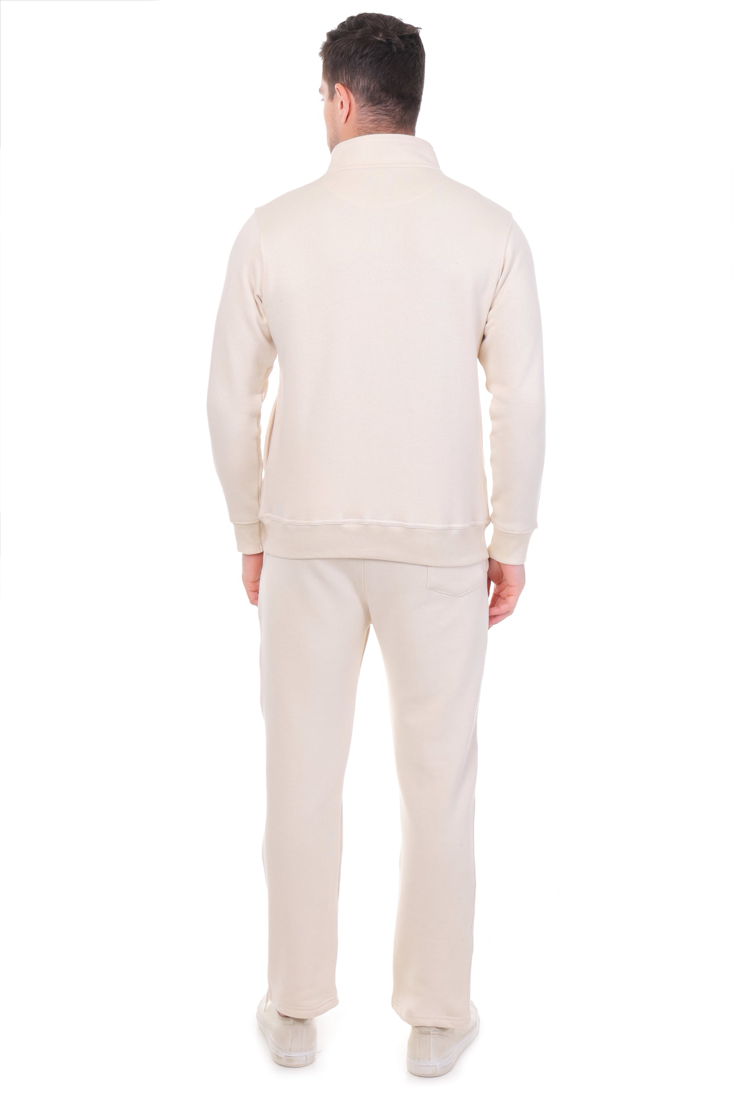Unisex Co-Ord Set Soft Amber White Warm Half Zipper