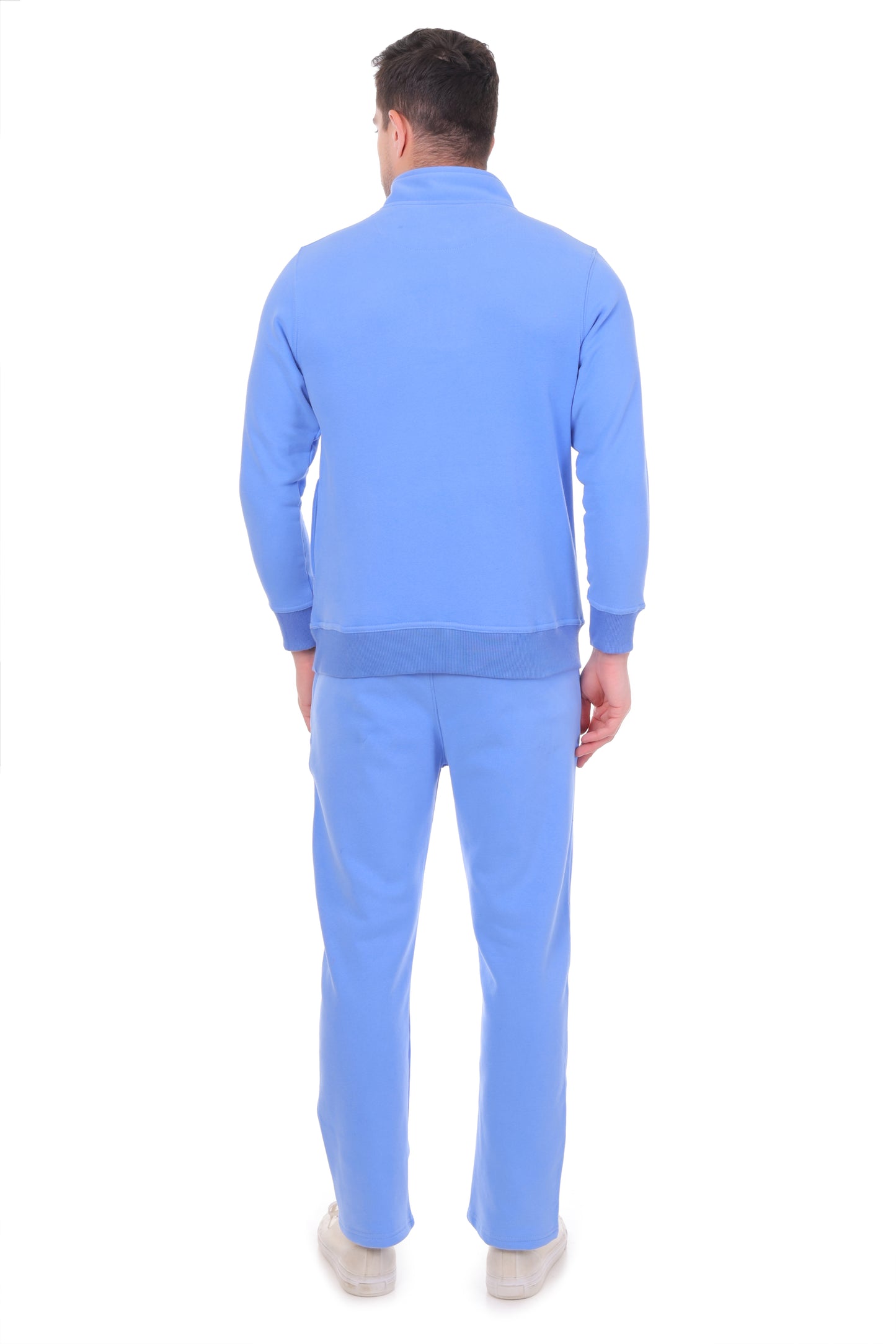 Unisex Warm Co-Ord Set Powder Blue Half Zipper