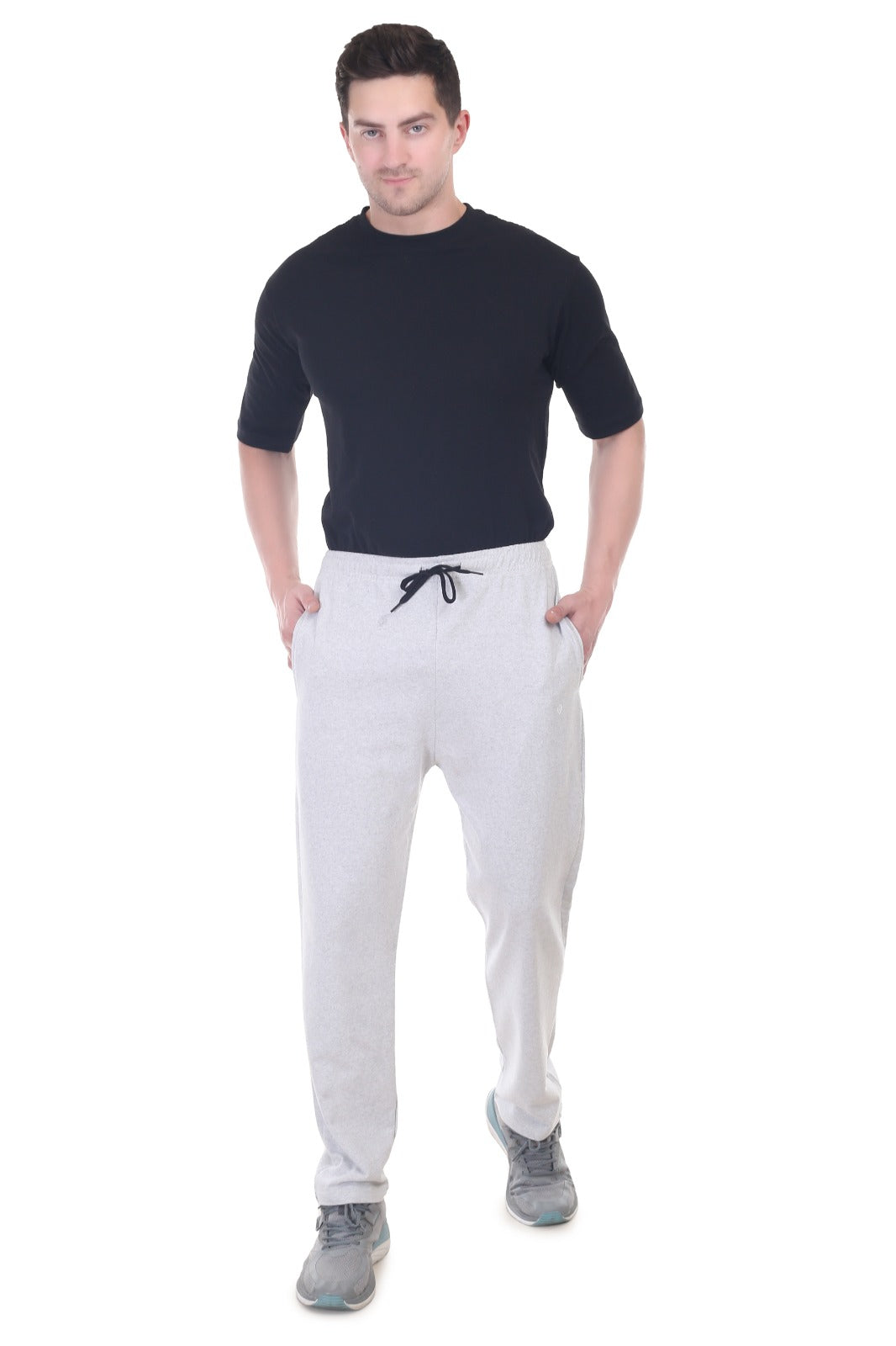Men's Cotton Terry Lower Light Grey Comfort Fit