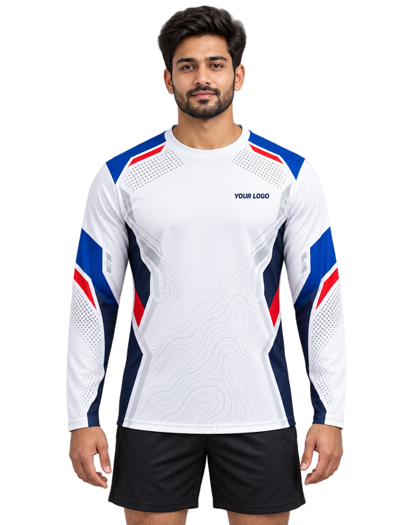 Alpine Vector long sleeve sports jersey front view