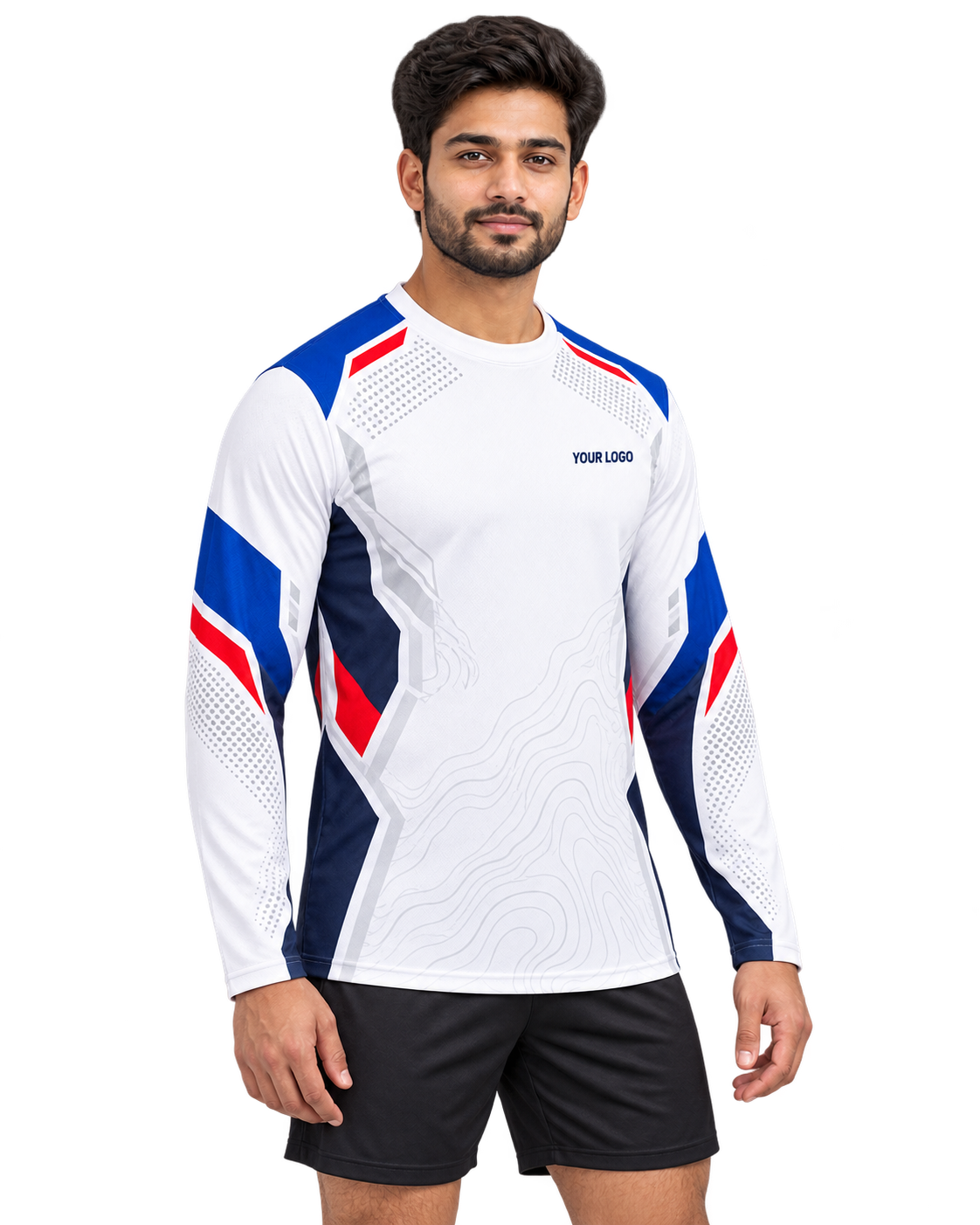 Alpine Vector long sleeve jersey front three-quarter view