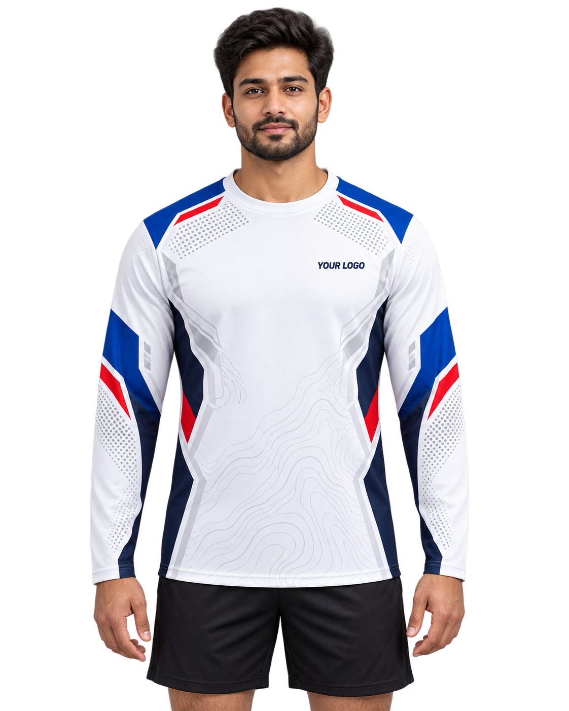 Alpine Vector long sleeve sports jersey front view