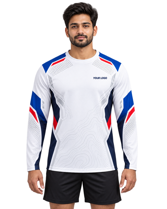 Alpine Vector long sleeve sports jersey front view
