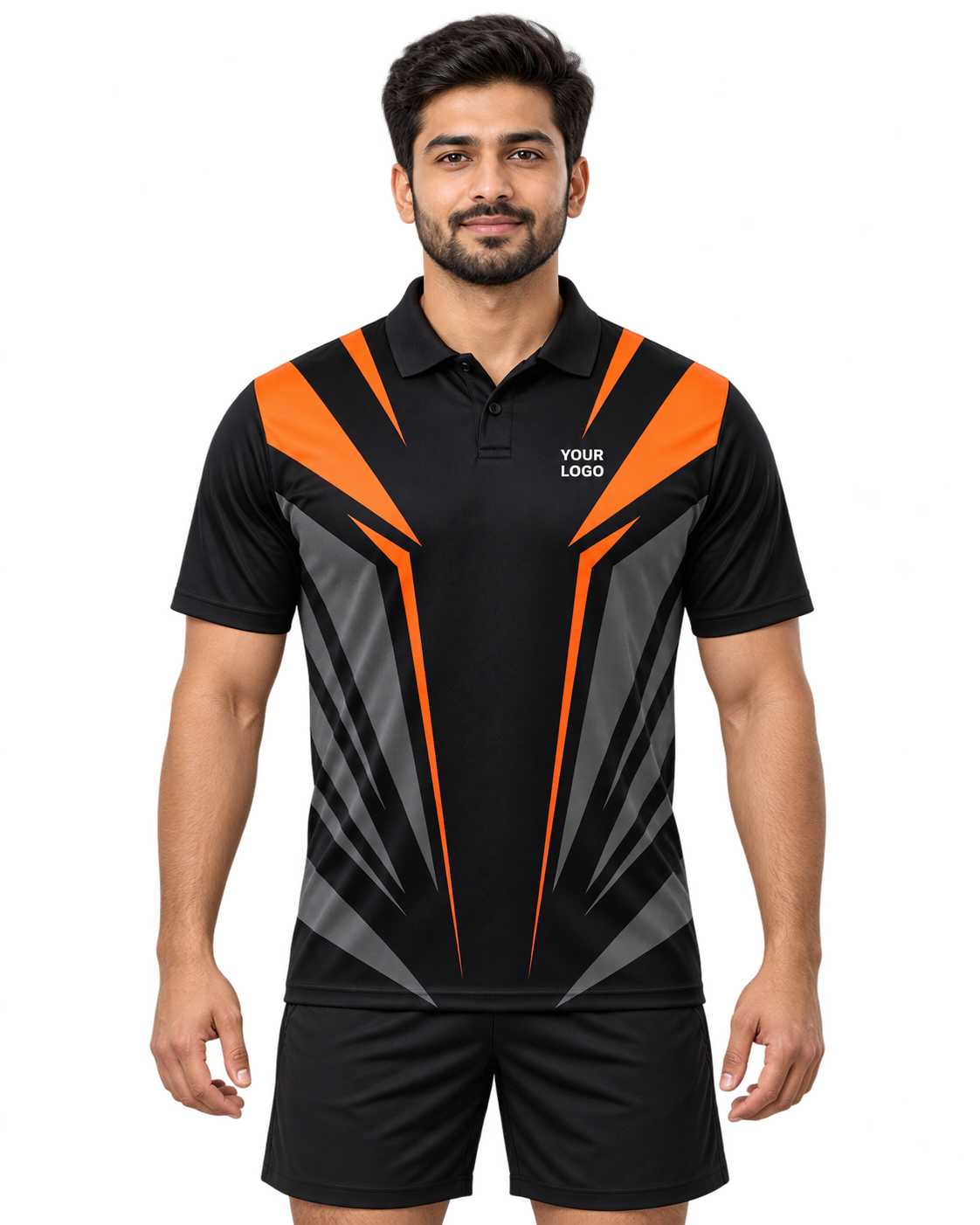 Amber Talon custom sports polo front view
