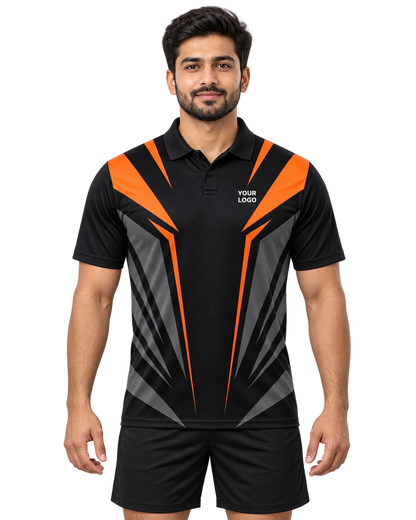 Amber Talon custom sports polo front view