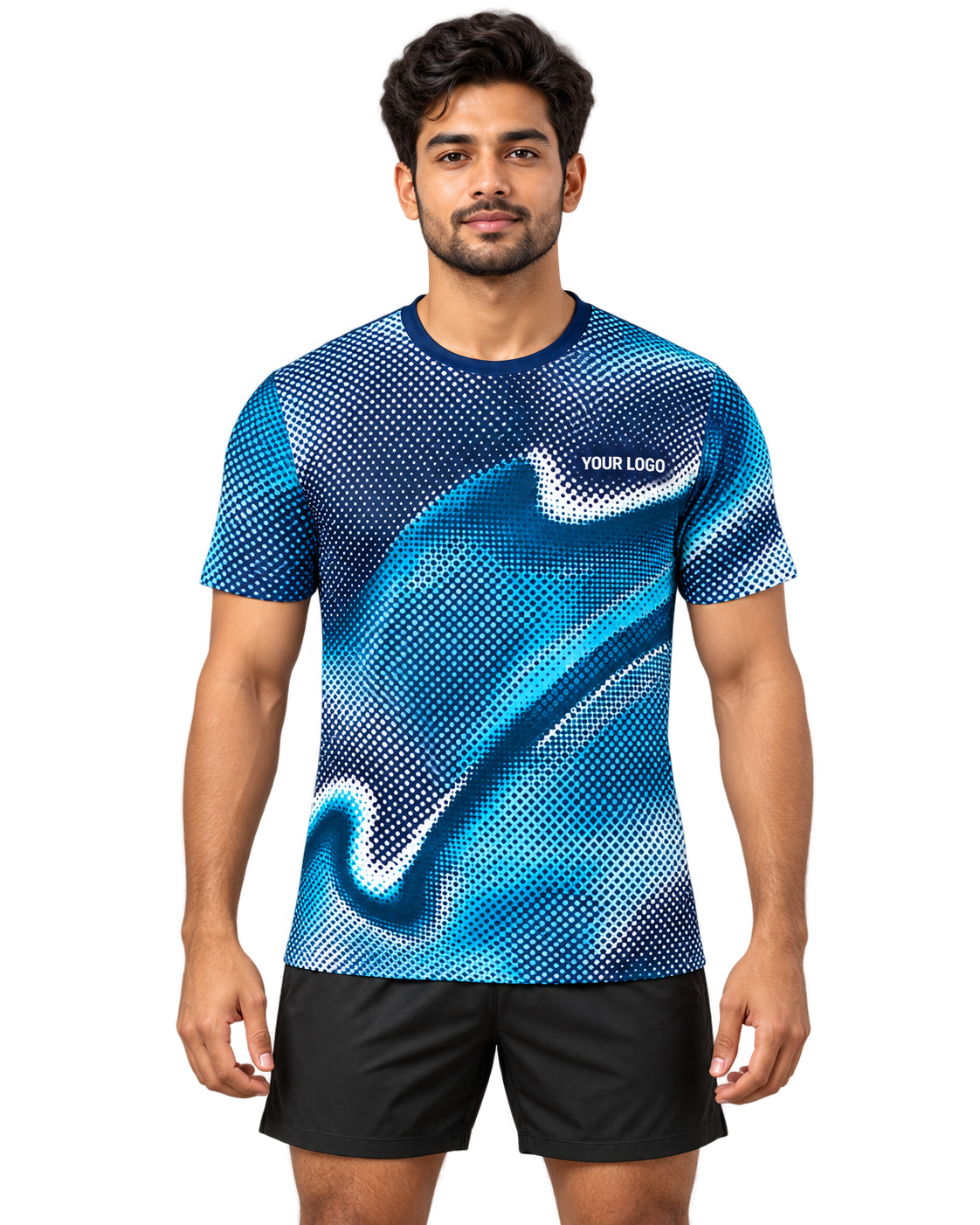 Aqua Halftone front view