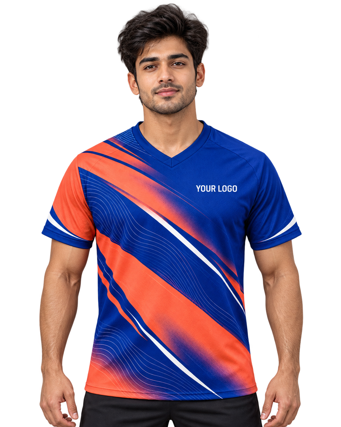 Aurora Shift jersey front view on an Indian male model
