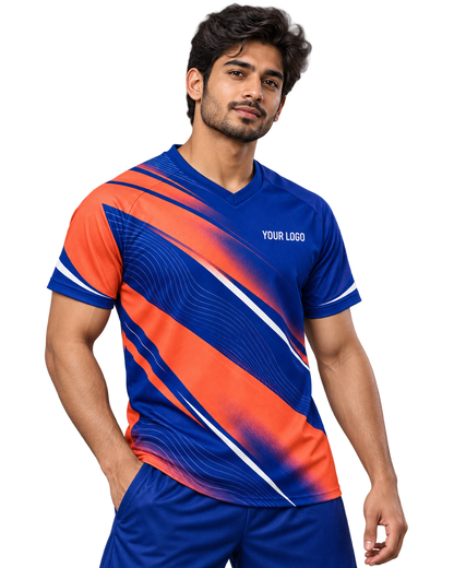 Aurora Shift jersey three-quarter front view on an Indian male model