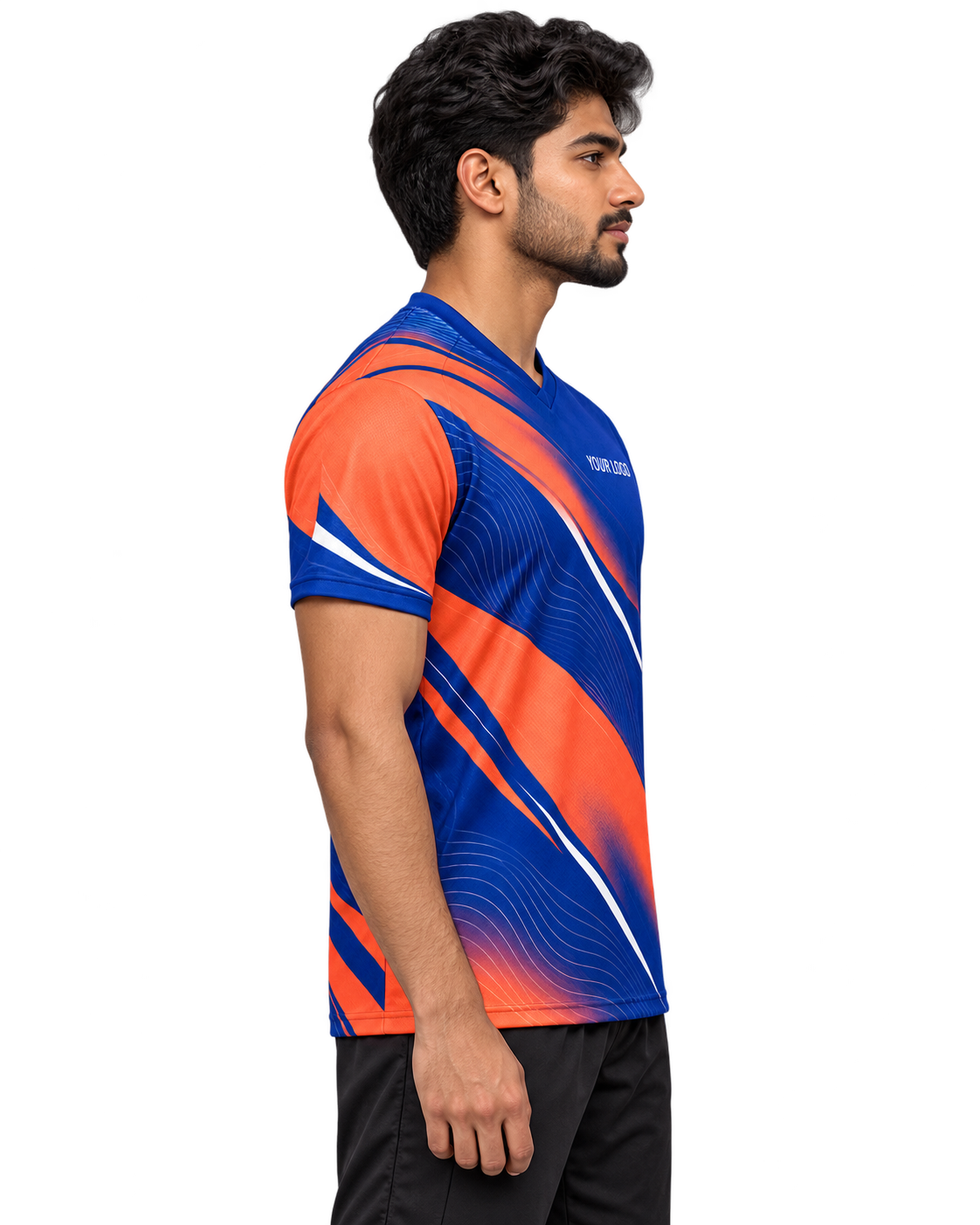 Aurora Shift jersey side view on an Indian male model