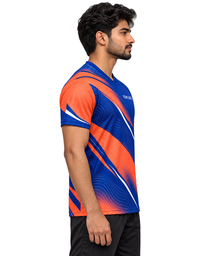 Aurora Shift jersey side view on an Indian male model