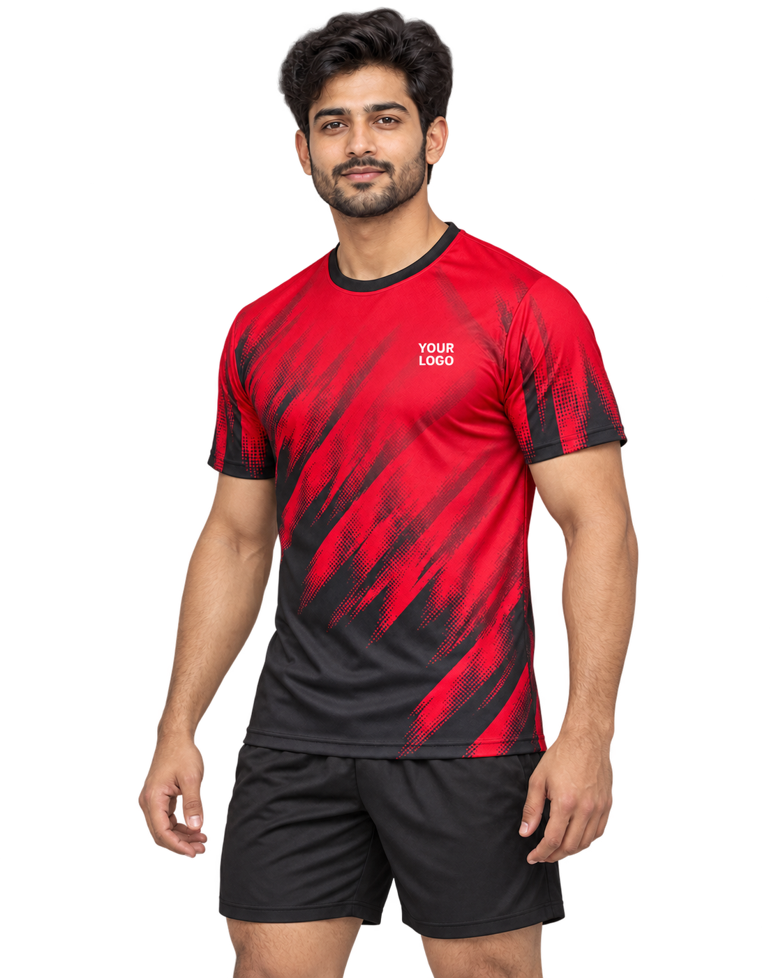 Crimson Shard jersey front three-quarter view