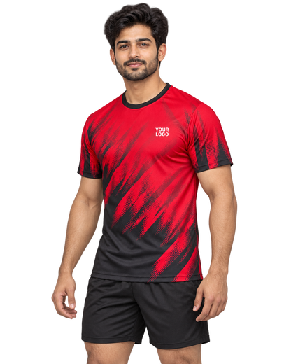 Crimson Shard jersey front three-quarter view