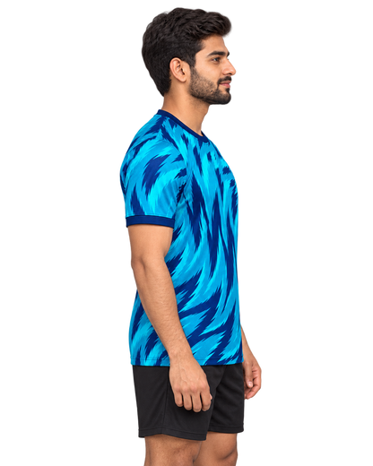 Cyan Vortex jersey right-facing profile