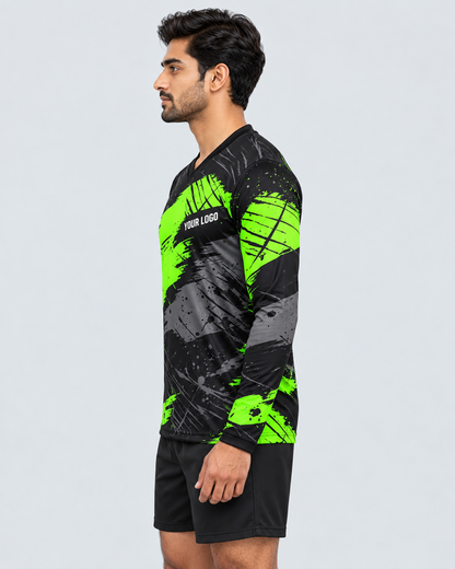 Lime Brushstrike strict left side profile facing left