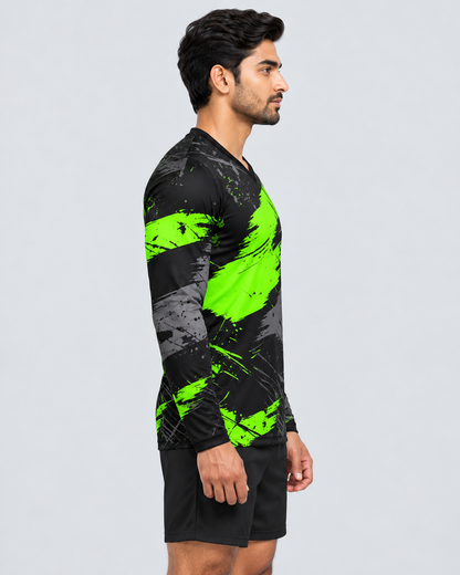 Lime Brushstrike strict right side profile facing right