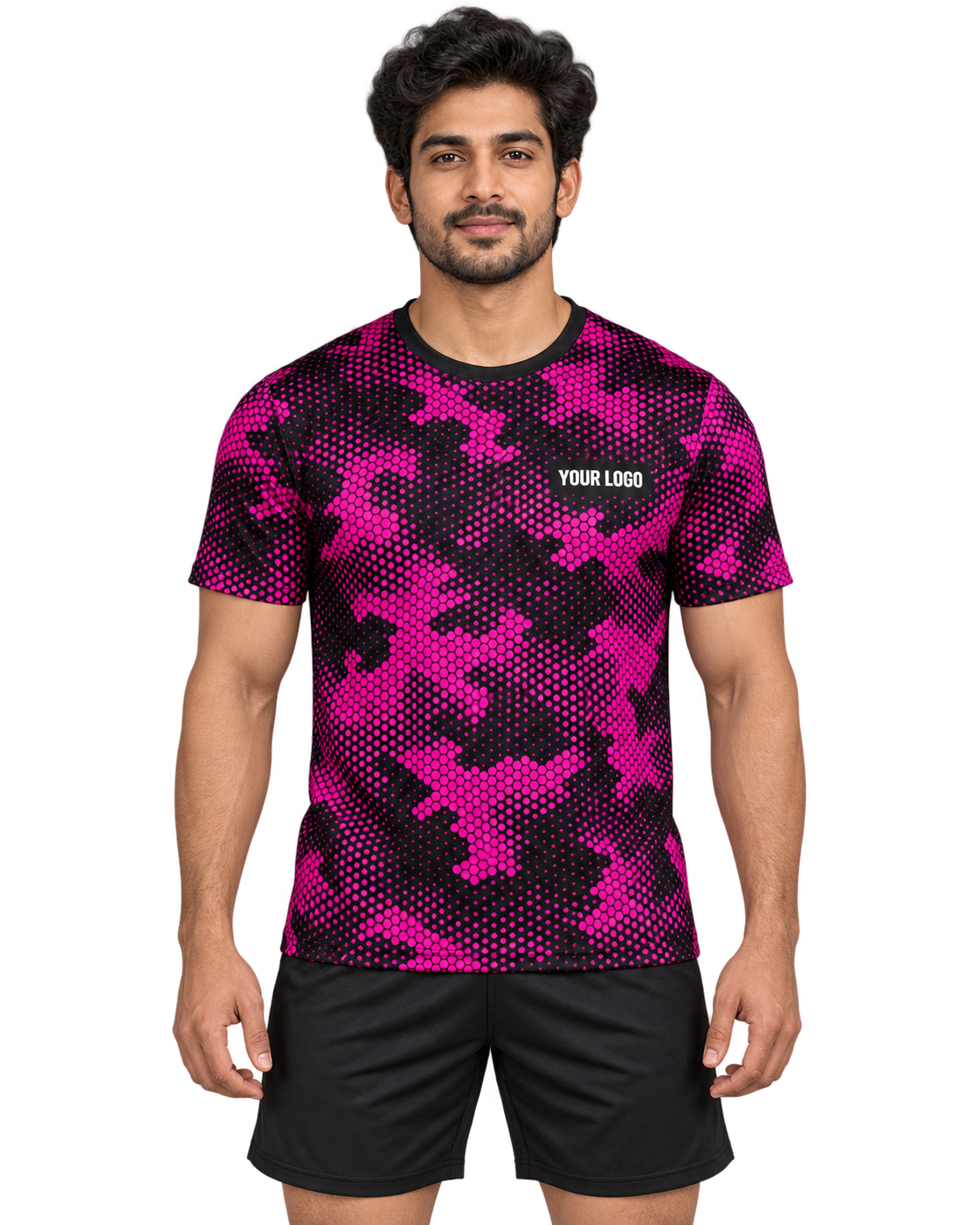 Magenta Pixel Camo front view