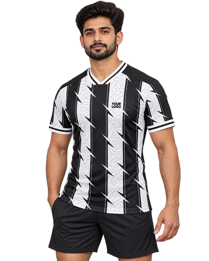 Monochrome Bolt V-neck jersey front three-quarter view