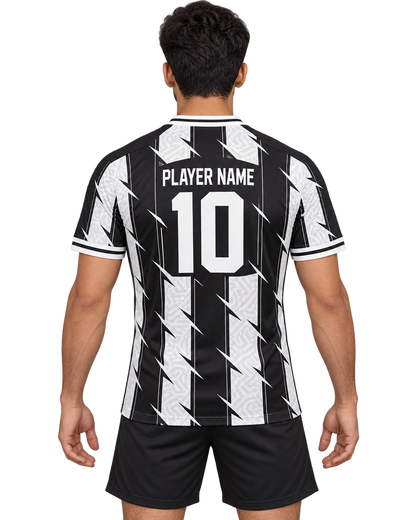 Monochrome Bolt jersey back with PLAYER NAME and number 10