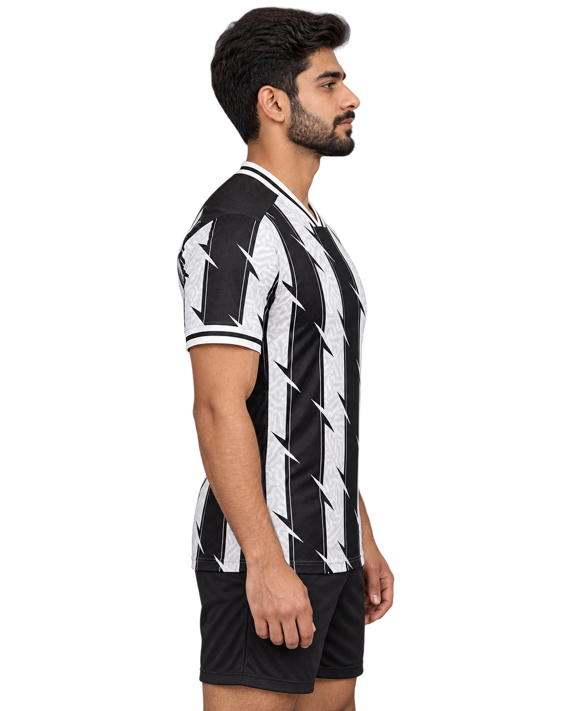 Monochrome Bolt V-neck jersey right-facing profile