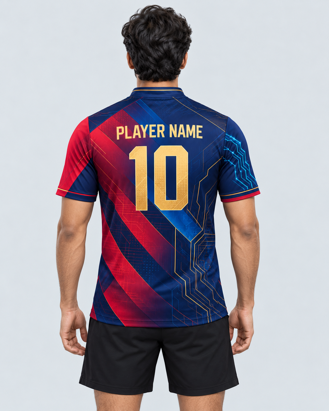 Navy Crimson Circuit back view