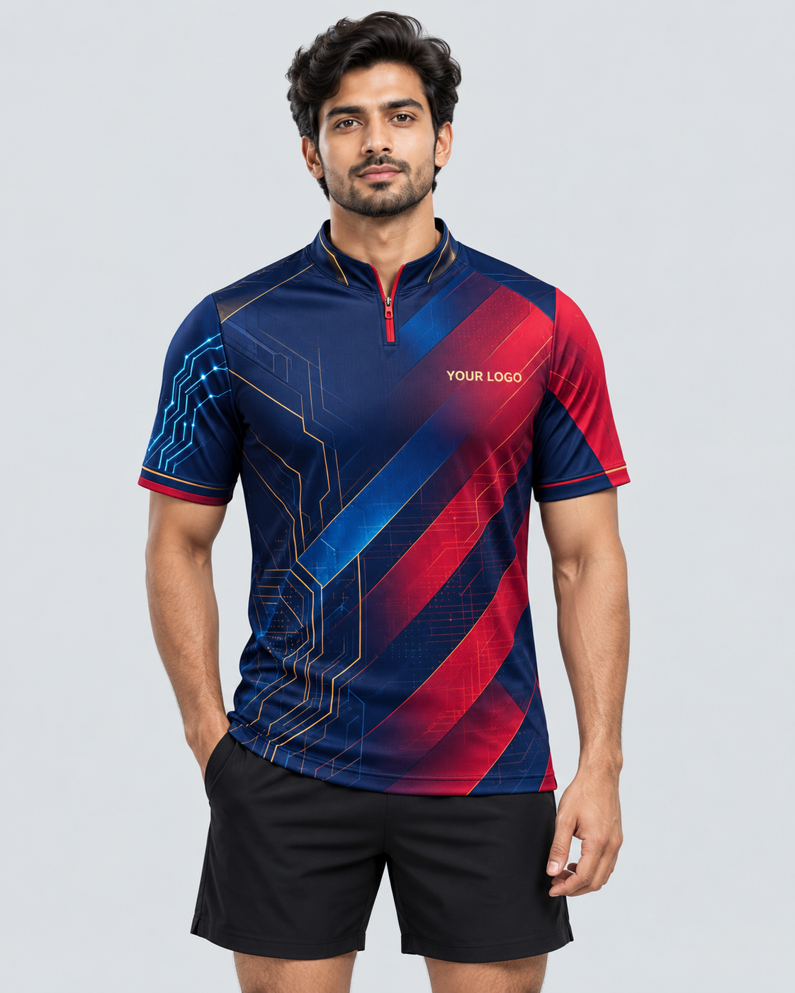 Navy Crimson Circuit front view