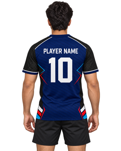 Navy Velocity jersey back with PLAYER NAME and number10