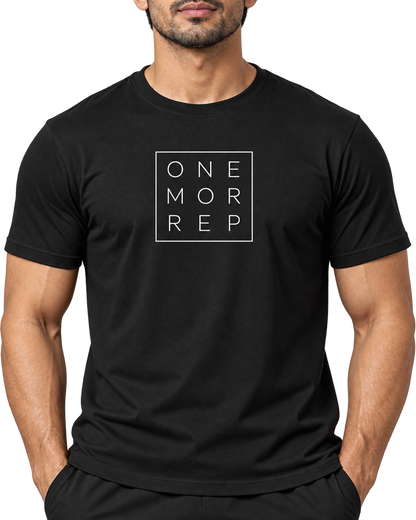 SWANKYFY ONE MOR REP regular fit cotton T-shirt black-detail, Indian model transparent background
