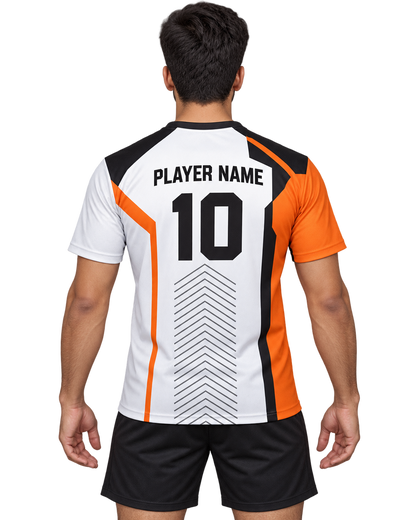 Orange Apex jersey back with PLAYER NAME and number 10