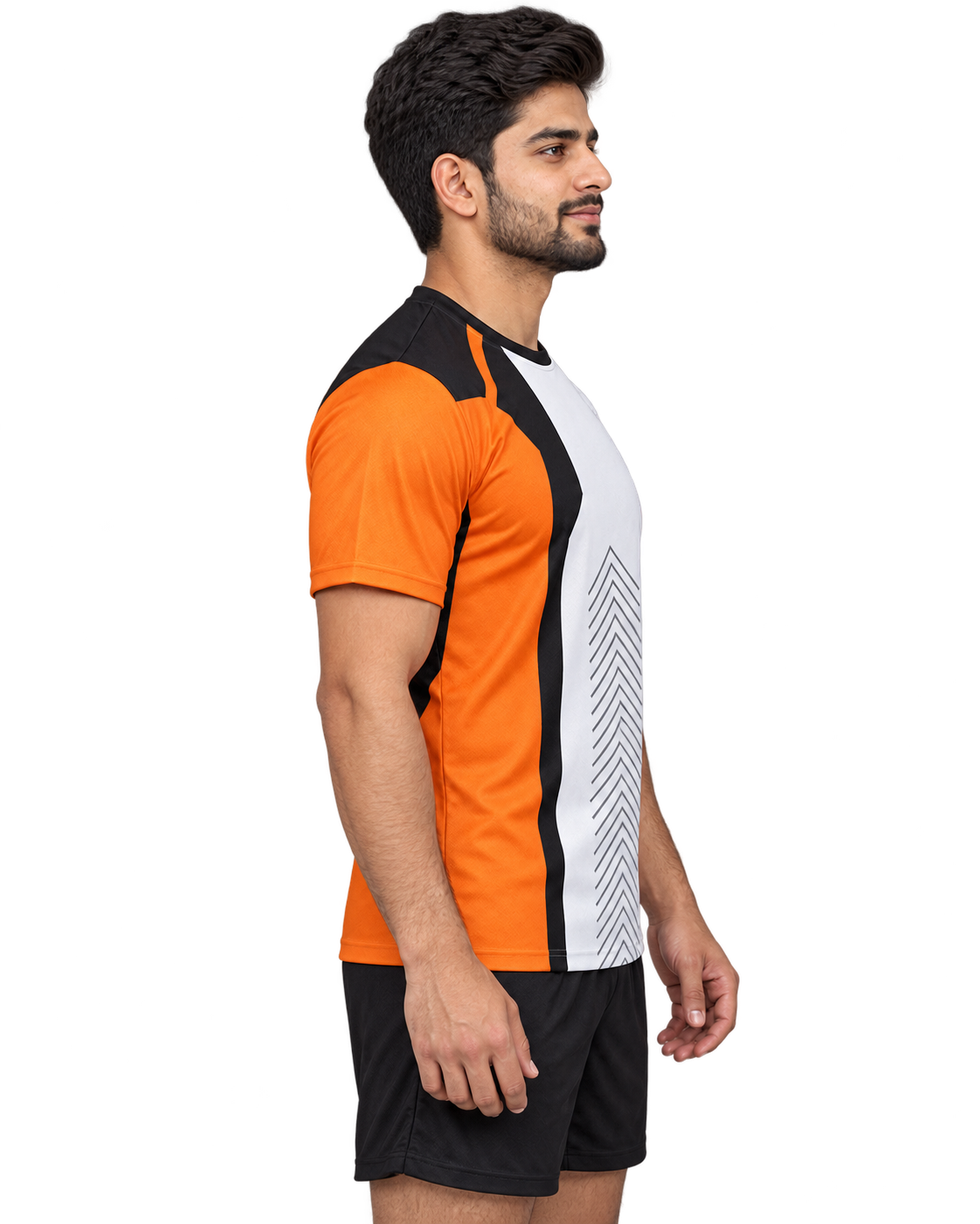 Orange Apex sports jersey orange sleeve profile view