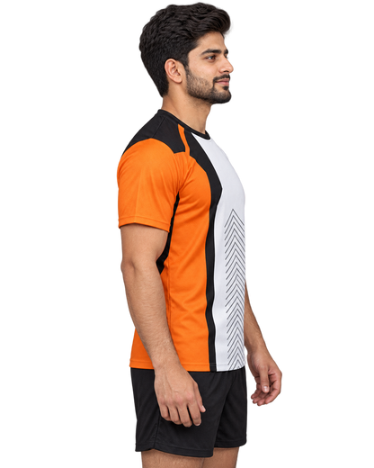 Orange Apex sports jersey orange sleeve profile view