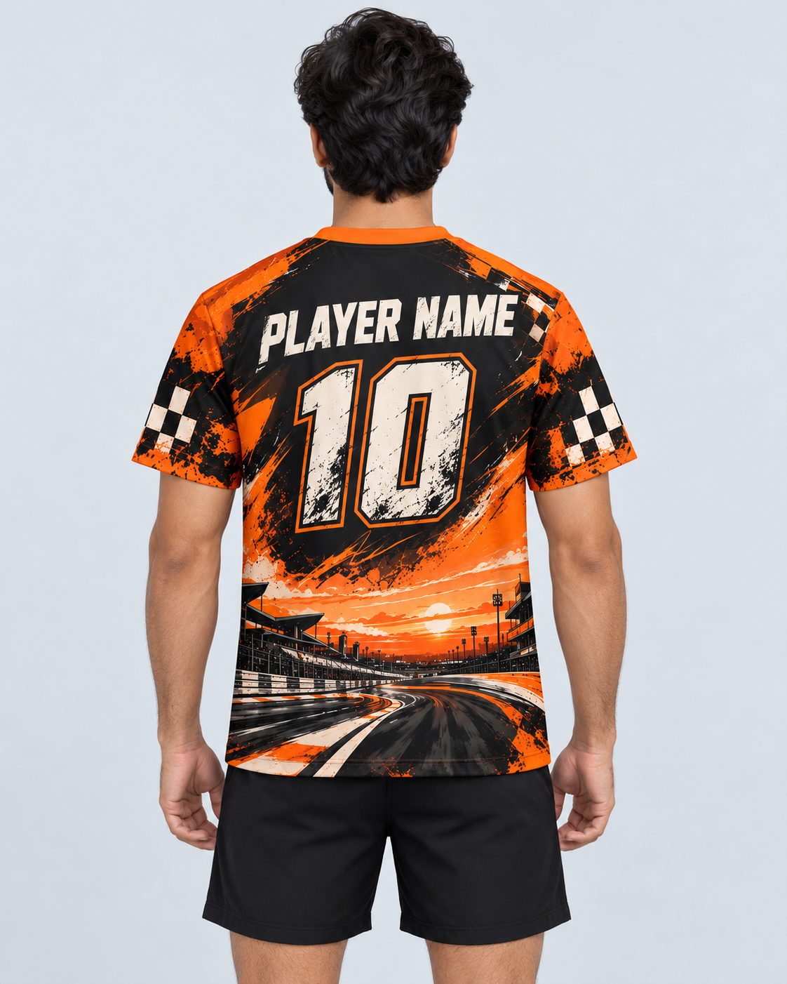 Orange Sunset Racer back
