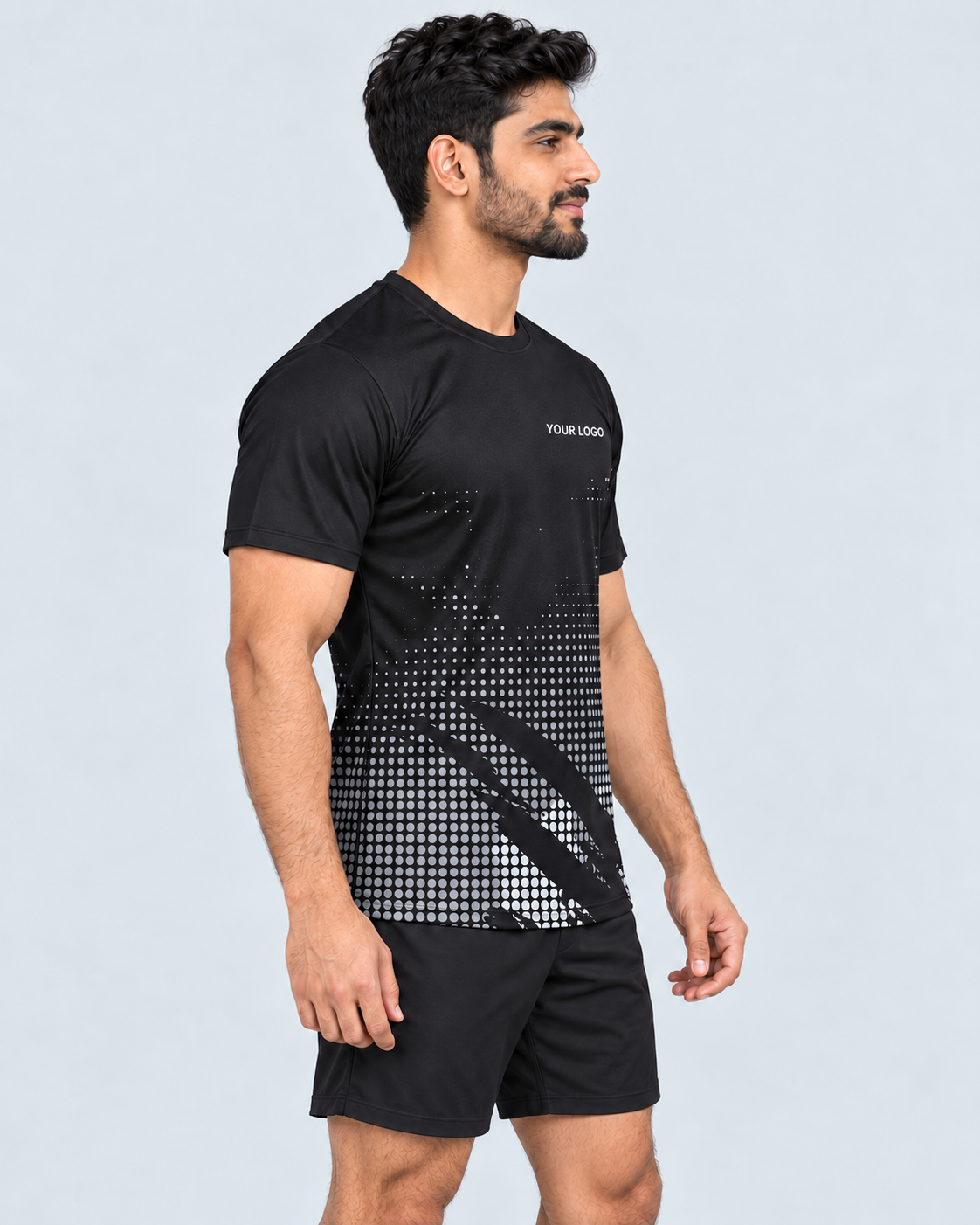 Shadow Halftone right profile facing right