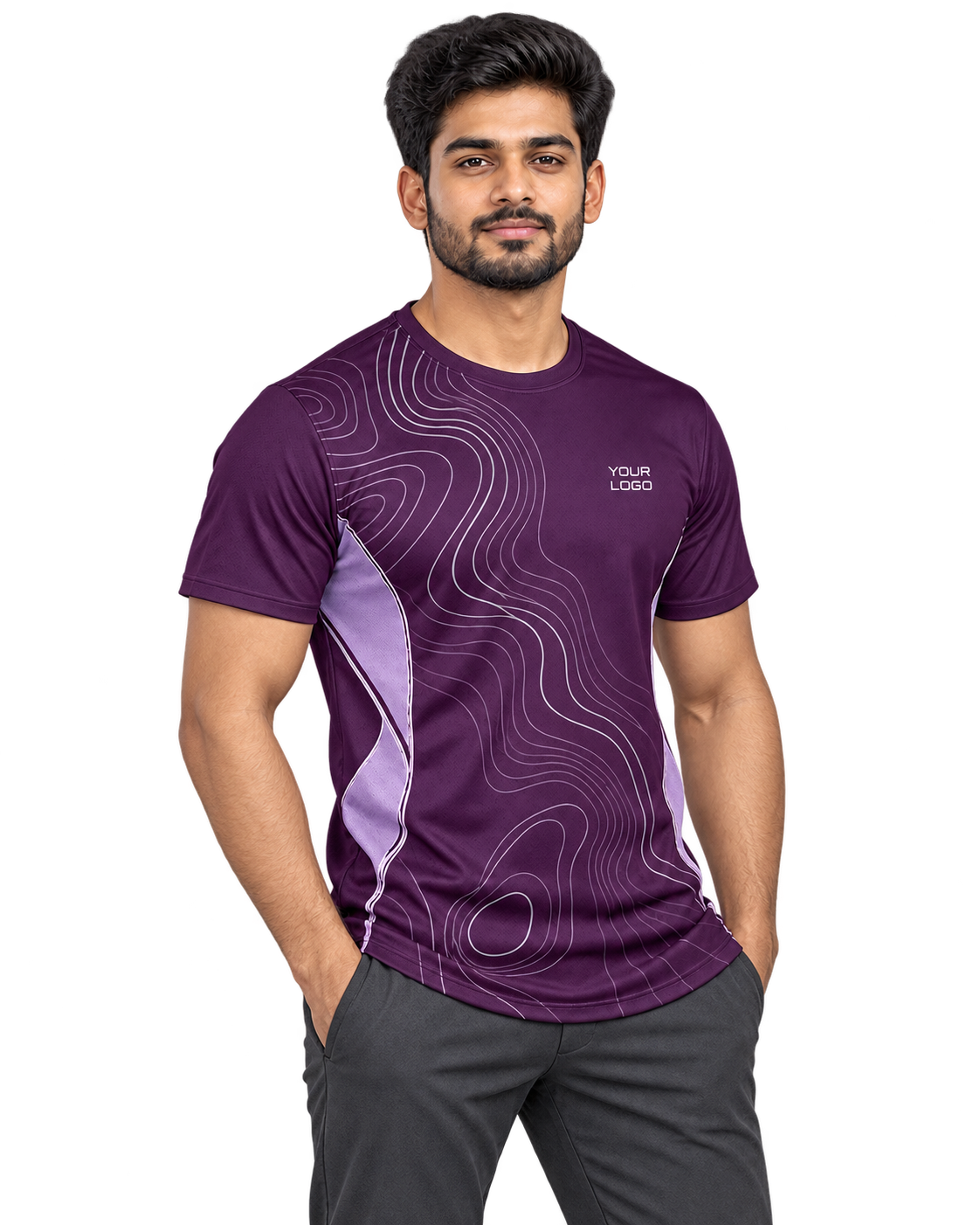 Aero Contour Sports Jersey — single Indian model three-quarter