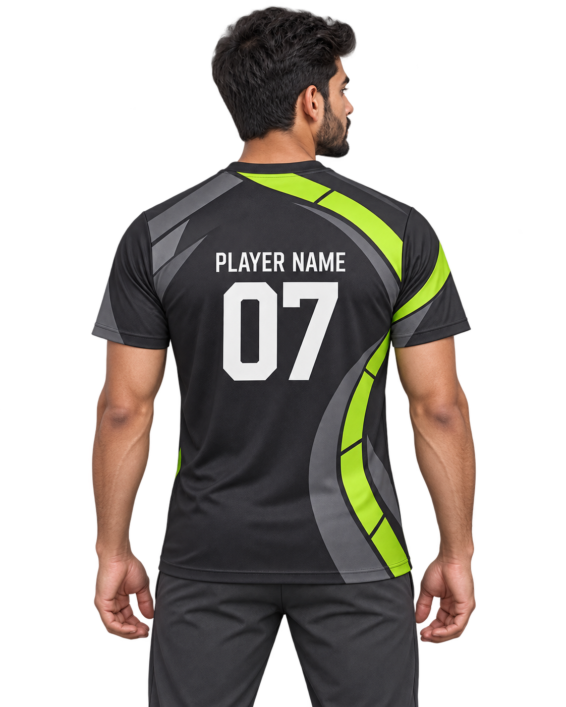 Blade Orbit Sports Jersey — single Indian model back personalization