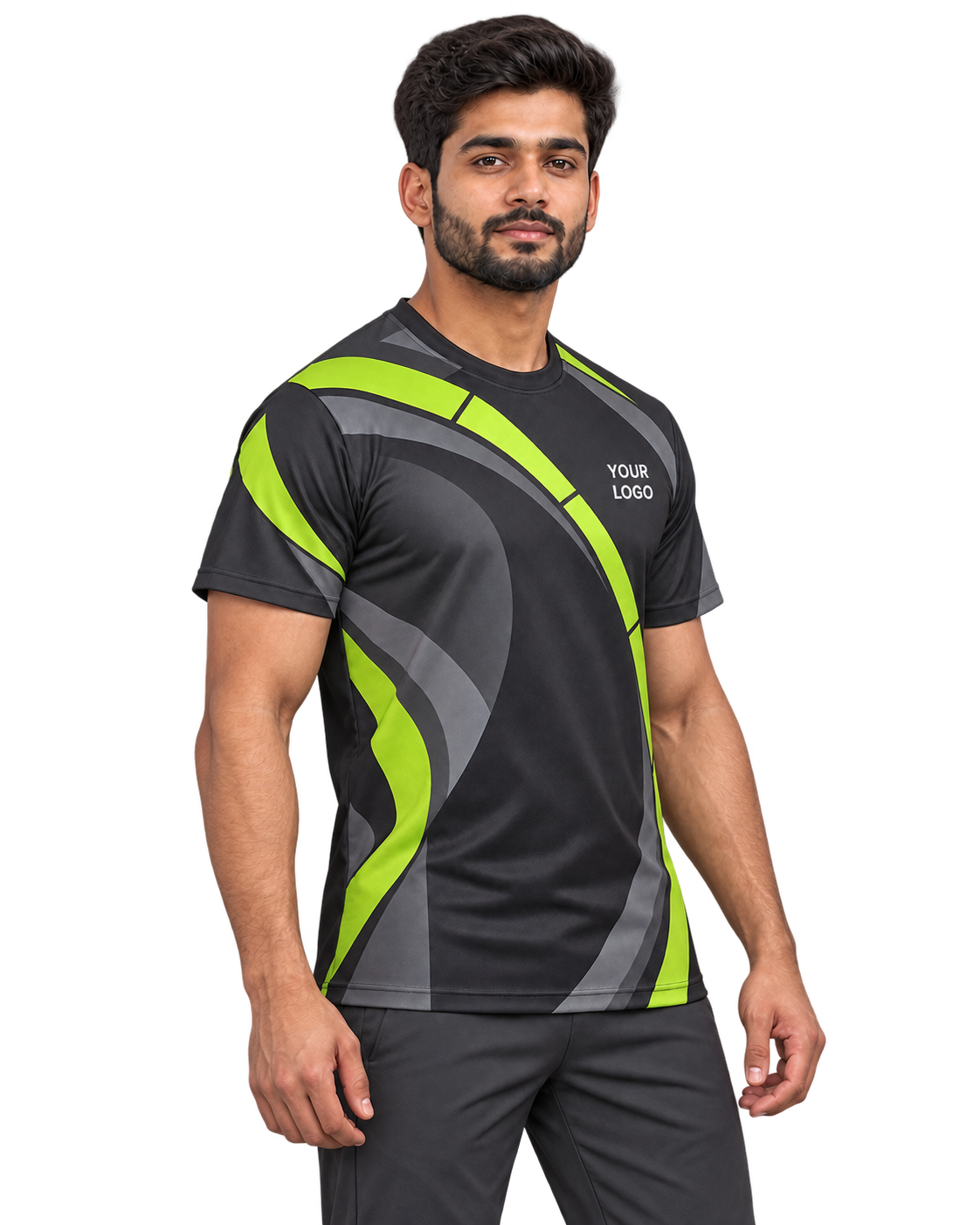 Blade Orbit Sports Jersey — single Indian model right side