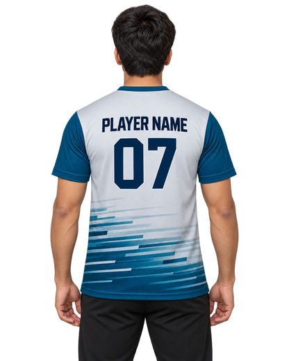 Frostline Dash Custom Name & Number Jersey — single Indian male model back view