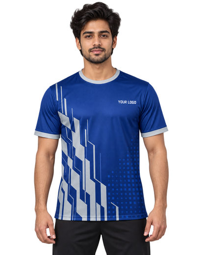 Pulse Grid Custom Name & Number Jersey — single Indian male model front view