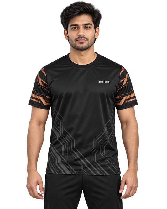 Shadow Circuit Custom Name & Number Jersey — single Indian male model front view