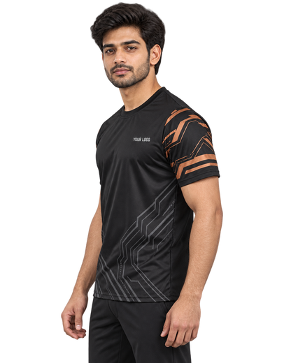 Shadow Circuit Custom Name & Number Jersey — single Indian male model right-side view