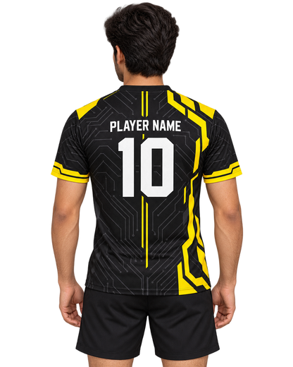 Yellow Circuit jersey back with PLAYER NAME and number10