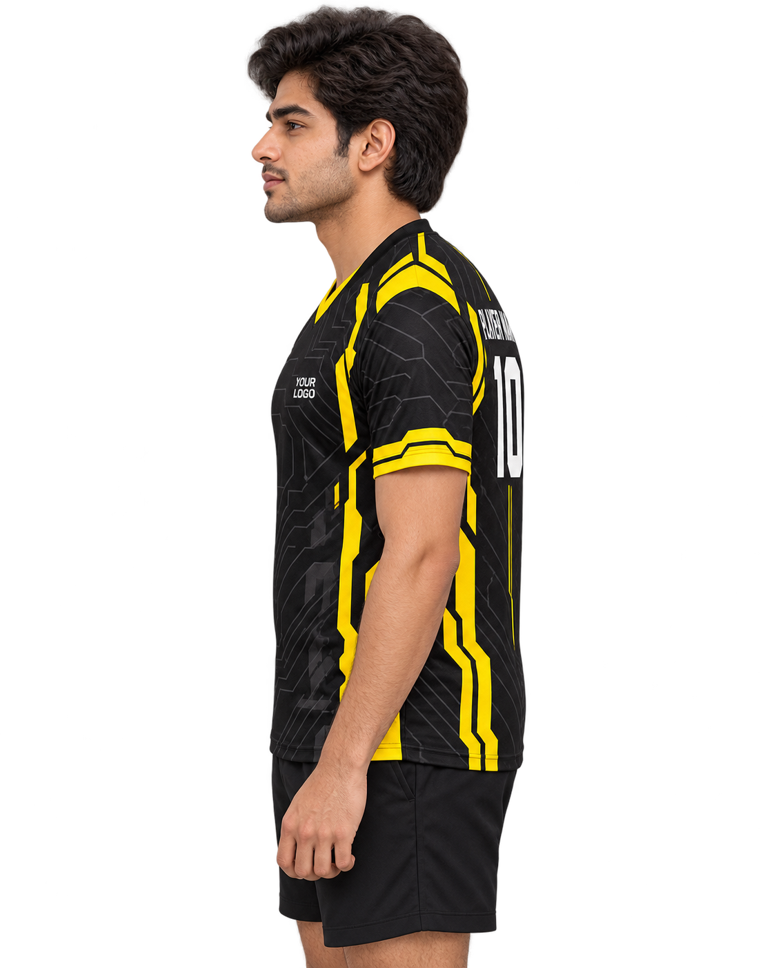 Yellow Circuit jersey left-facing profile