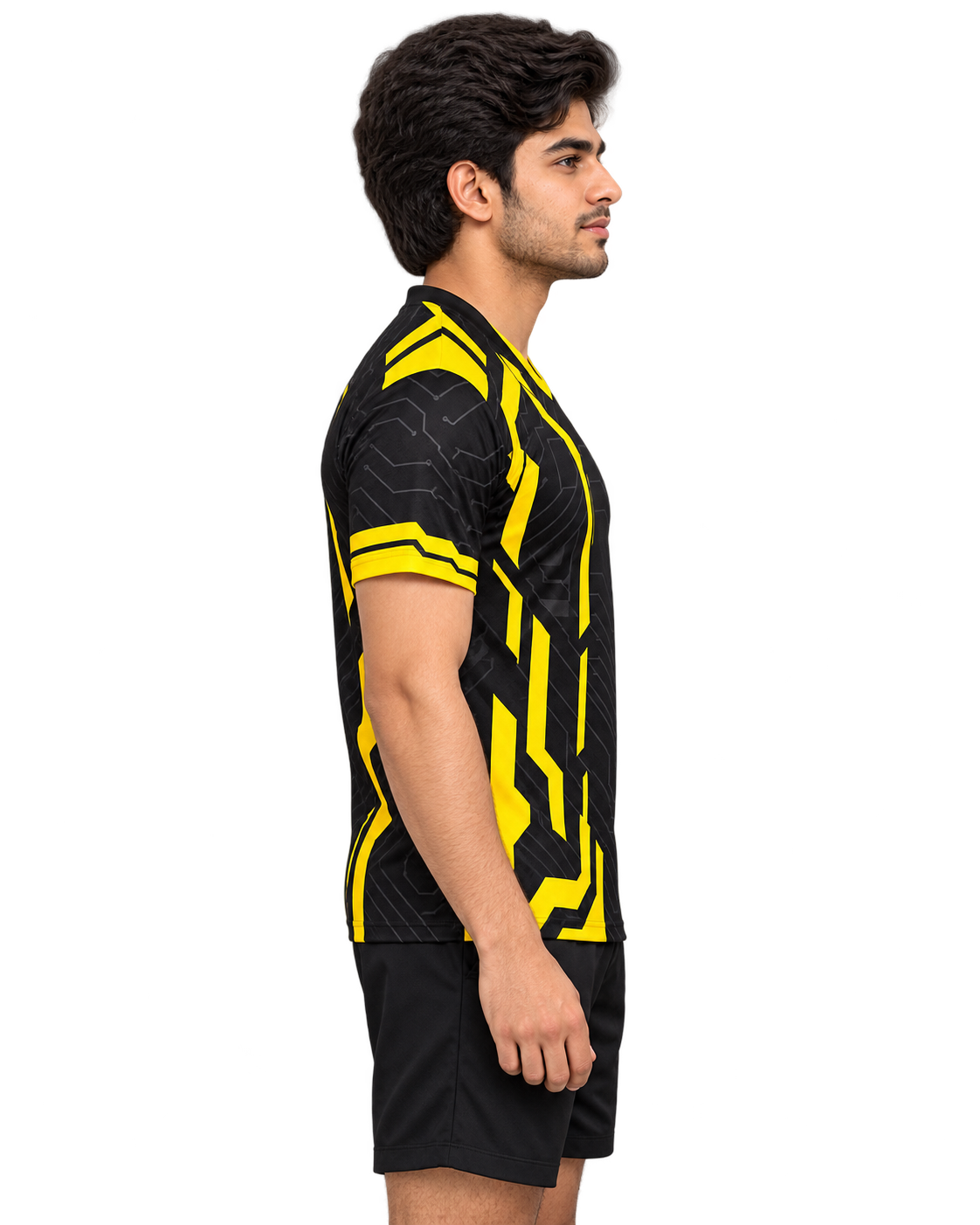 Yellow Circuit jersey right-facing profile
